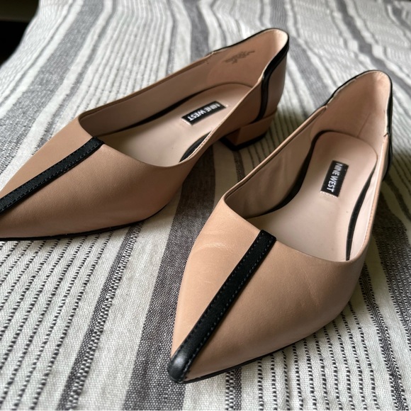 Nine West leather flats, beige, size 7, excellent condition - Picture 1 of 9